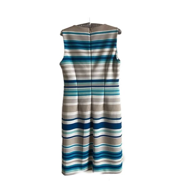 Calvin Klein Striped Scuba Sheath Dress - Picture 3 of 5